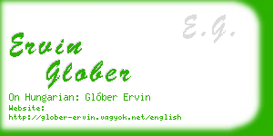 ervin glober business card